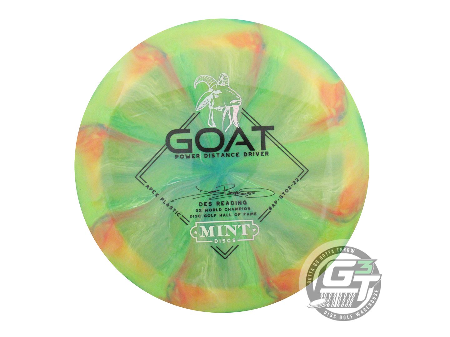 Mint Discs Swirly Apex Goat [Des Reading 3X] Distance Driver Golf Disc (Individually Listed)