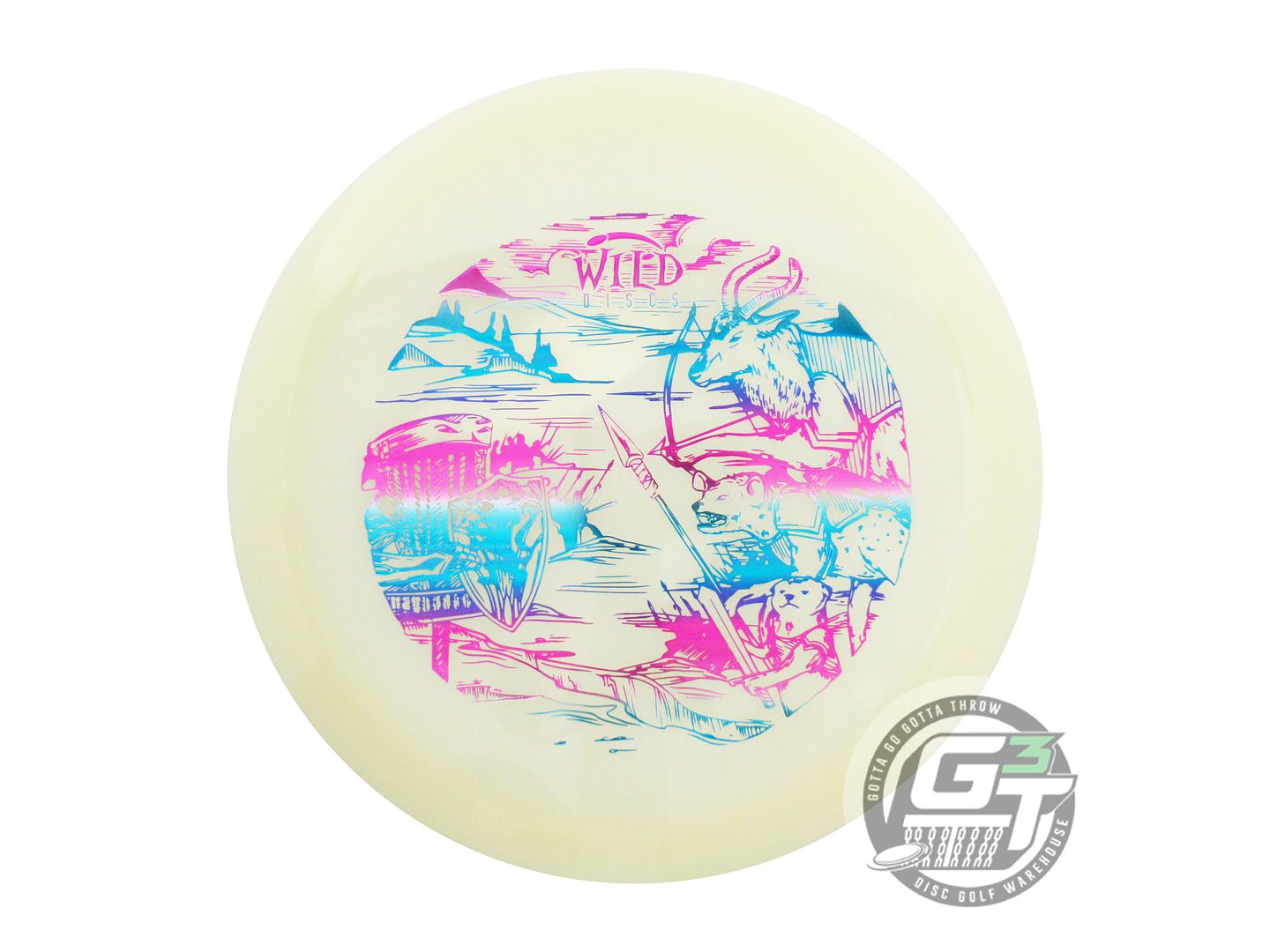 Wild Discs Limited Edition To Battle Stamp Nuclear Glow Tasmanian Devil Fairway Driver Golf Disc (Individually Listed)
