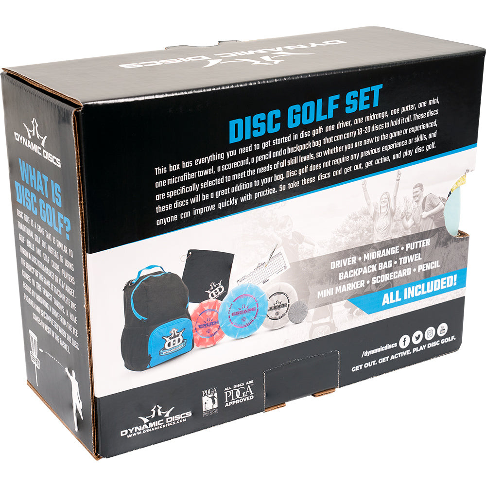 Dynamic Discs 3-Disc and Cadet Backpack Bag Prime Burst Starter Disc Golf Set