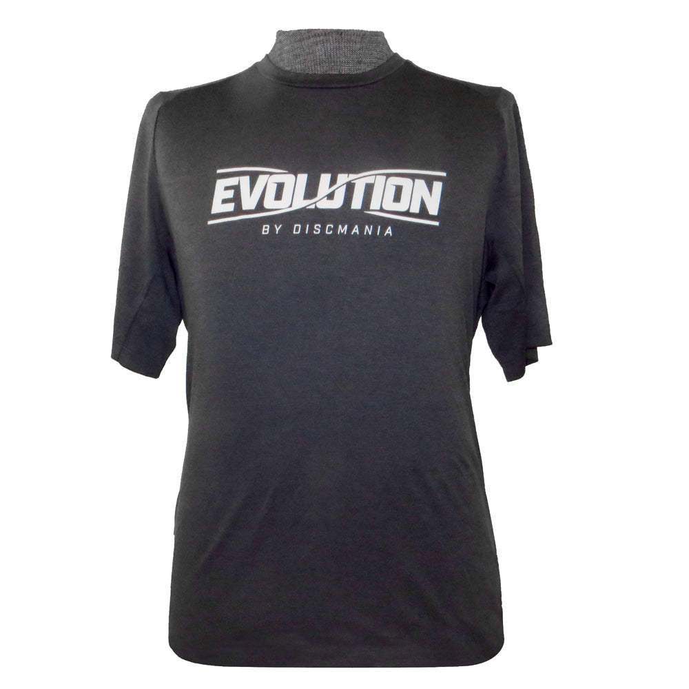 Discmania Evolution Logo Performance Short Sleeve Disc Golf T-Shirt