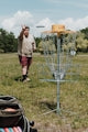 a person throwing a frisbee
