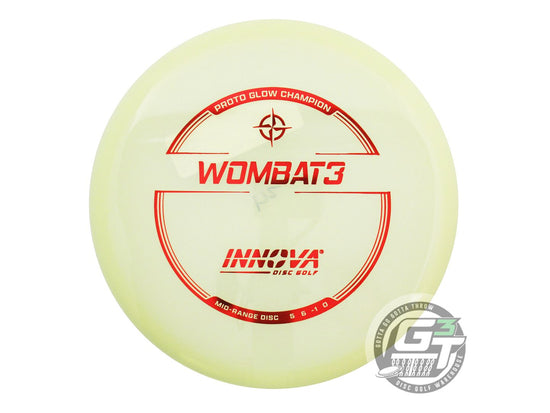 Innova Proto Glow Champion Wombat3 Midrange Golf Disc (Individually Listed)