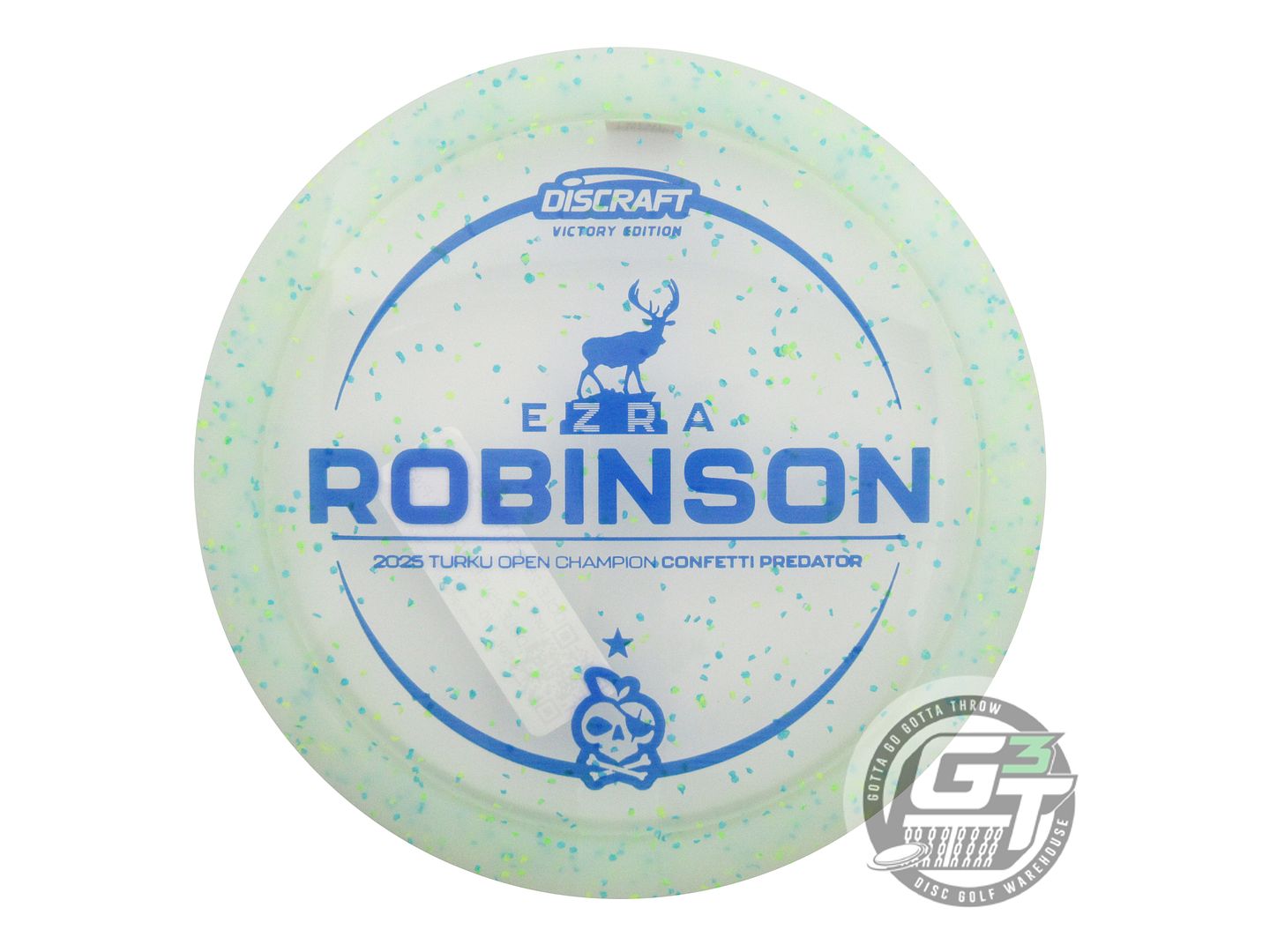 Discraft Limited Edition Victory Edition 2025 Turku Open Champion Ezra Robinson Confetti Elite Z Predator Fairway Driver Golf Disc (Individually Listed)