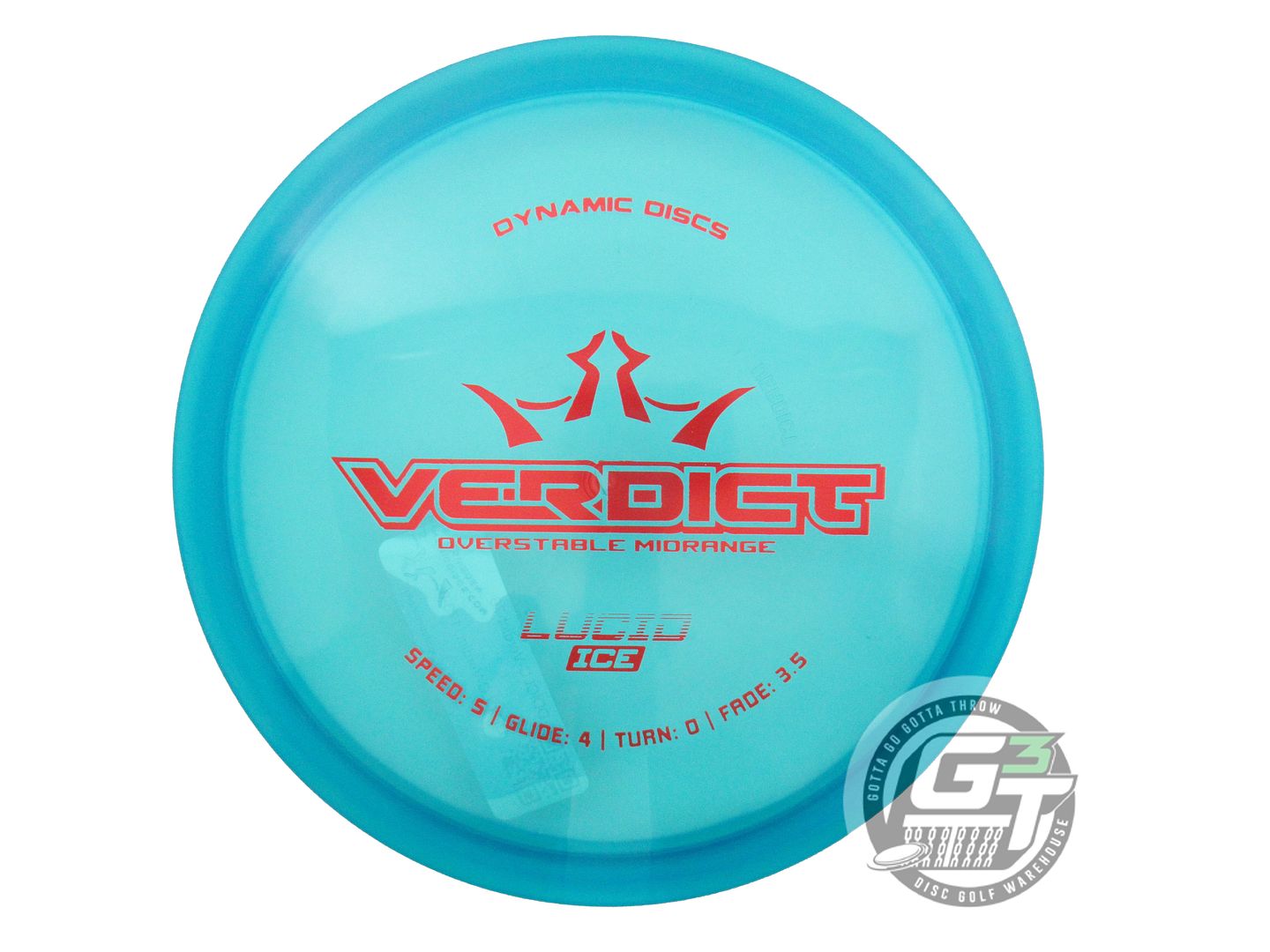 Dynamic Discs Lucid Ice Verdict Midrange Golf Disc (Individually Listed)
