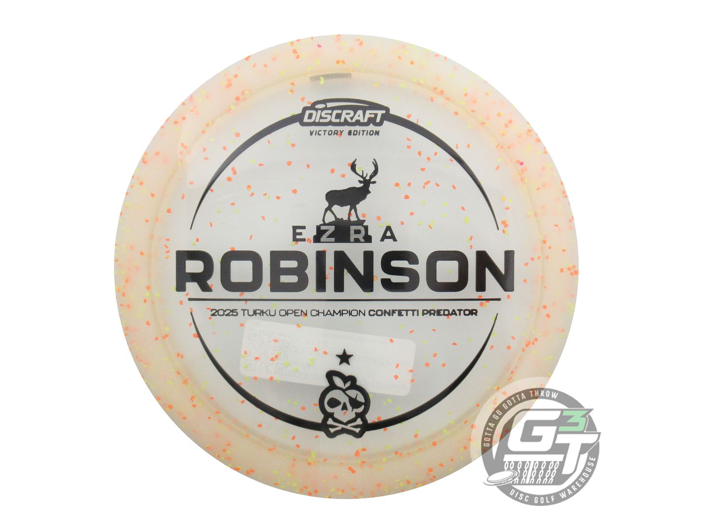 Discraft Limited Edition Victory Edition 2025 Turku Open Champion Ezra Robinson Confetti Elite Z Predator Fairway Driver Golf Disc (Individually Listed)