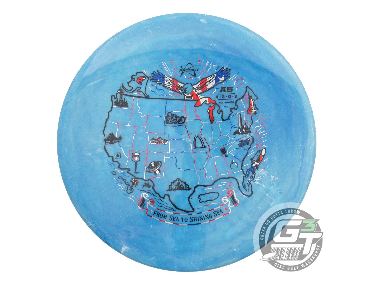 Prodigy Limited Edition Sea to Shining Sea Stamp 400 Fractal A5 Approach Midrange Golf Disc (Individually Listed)
