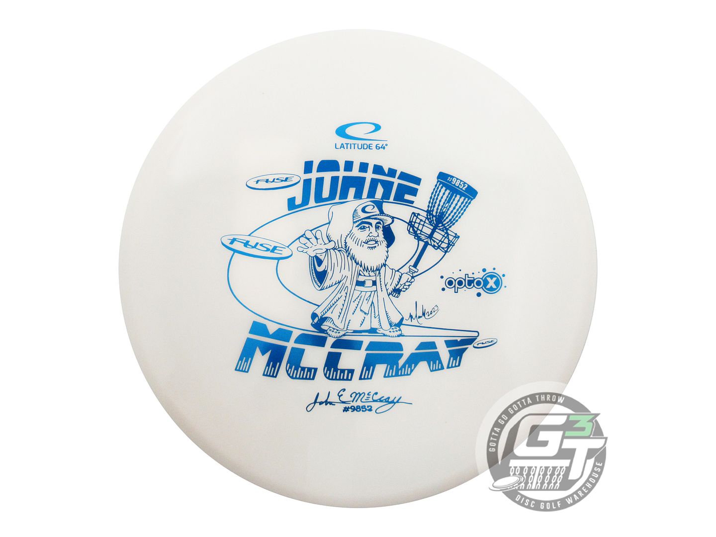 Latitude 64 Limited Edition 2024 Team Series JohnE McCray Glimmer Opto-X Fuse Midrange Golf Disc (Individually Listed)