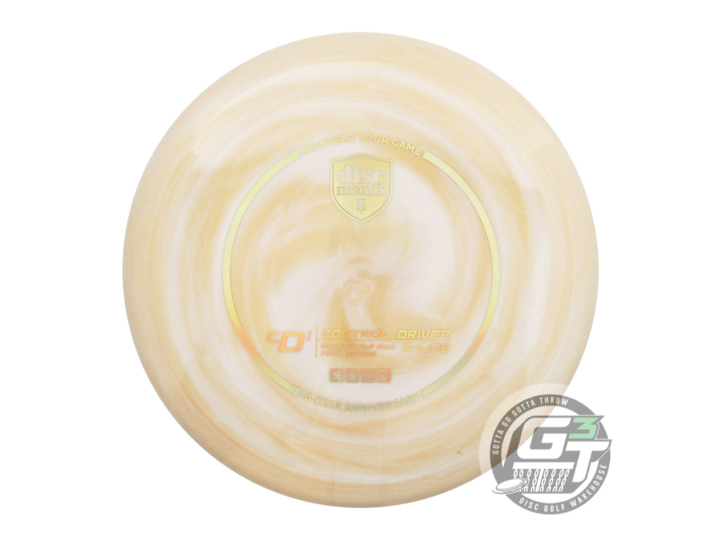 Discmania Limited Edition 10-Year Anniversary Golden Swirl S-Line CD1 Control Driver Distance Driver Golf Disc (Individually Listed)