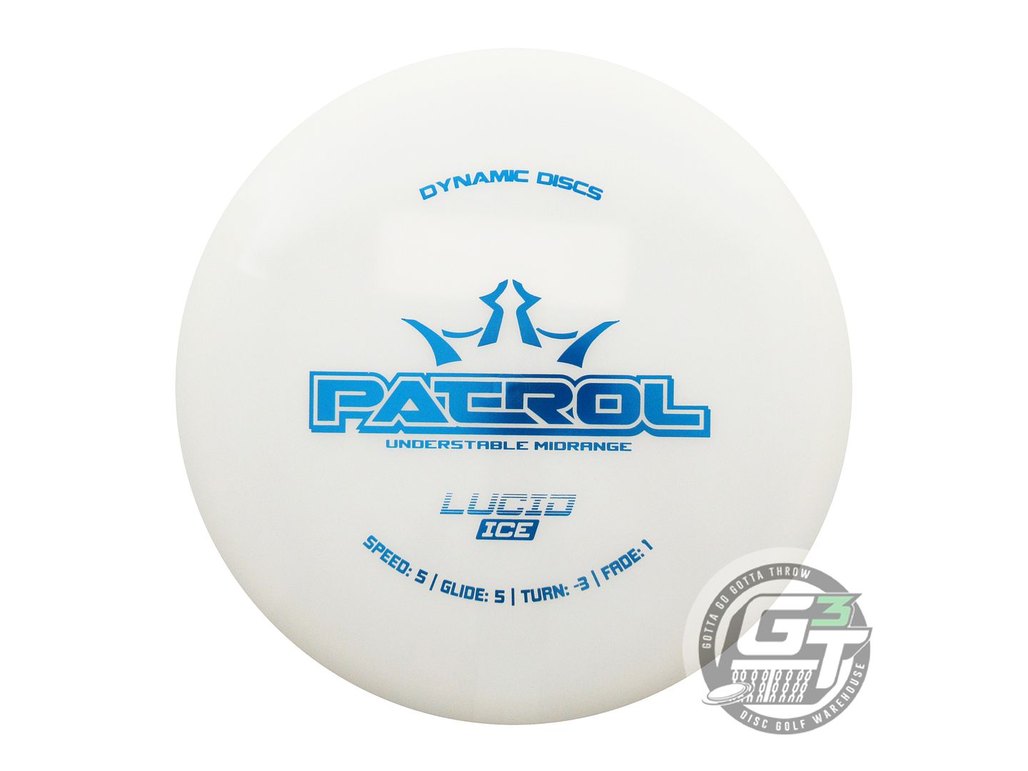 Dynamic Discs Lucid Ice Patrol Midrange Golf Disc (Individually Listed)