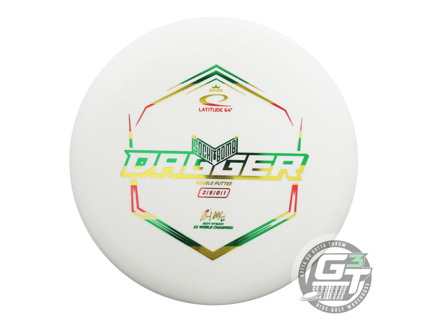 Latitude 64 Limited Edition Ricky Wysocki Sockibomb Royal Sense Dagger Putter Golf Disc (Individually Listed)