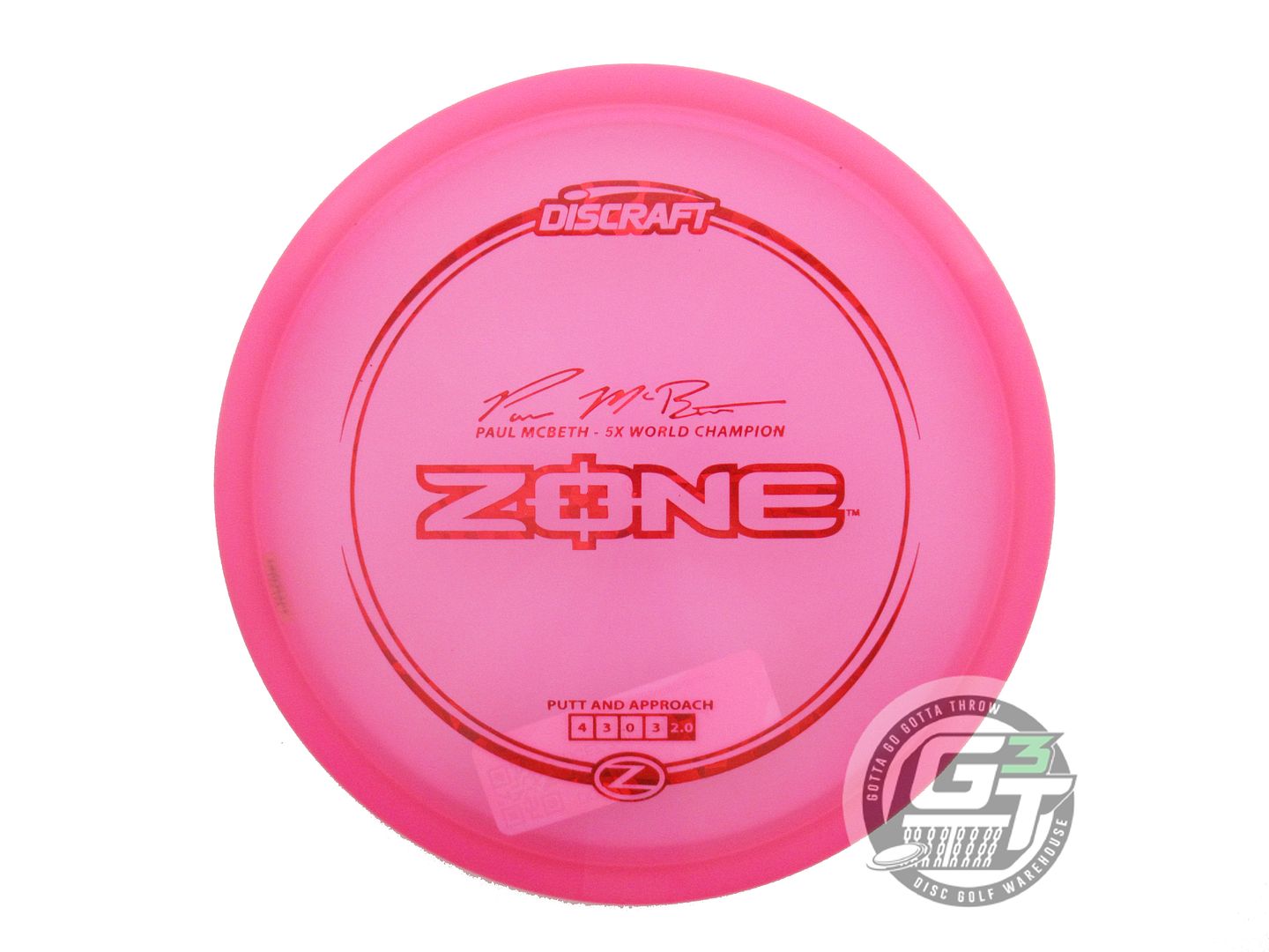 Discraft Elite Z Zone [Paul McBeth 5X] Putter Golf Disc (Individually Listed)