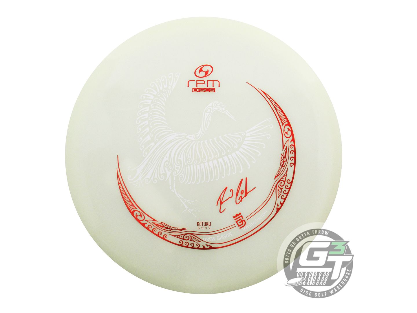 RPM Limited Edition Signature Series Drew Gibson Glow Kotuku Midrange Golf Disc (Individually Listed)