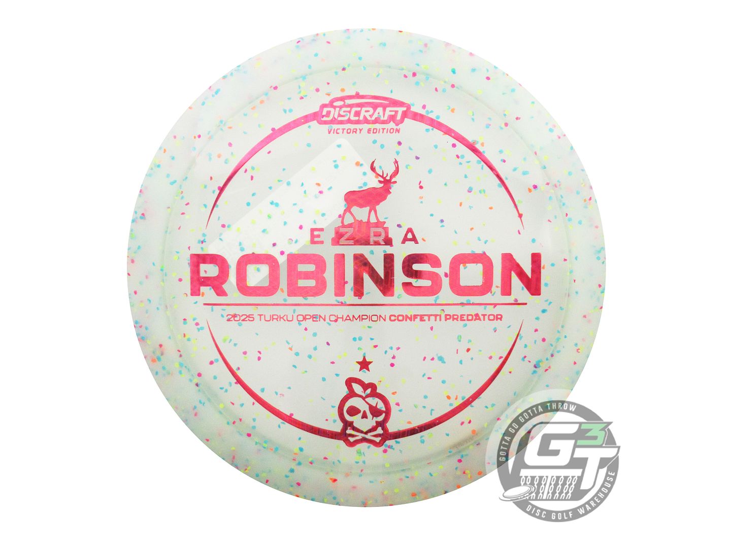 Discraft Limited Edition Victory Edition 2025 Turku Open Champion Ezra Robinson Confetti Elite Z Predator Fairway Driver Golf Disc (Individually Listed)
