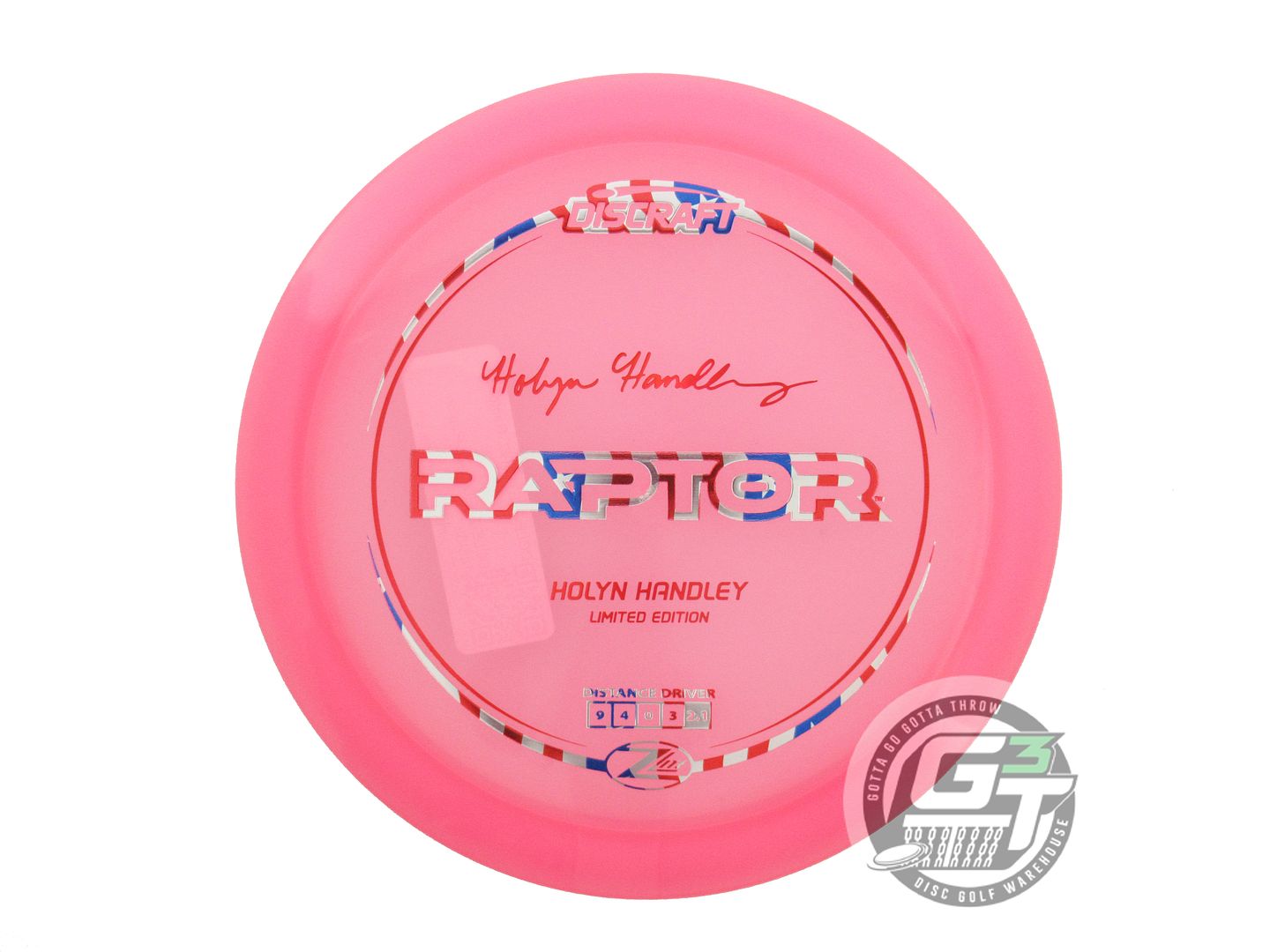 Discraft Limited Edition 2024 Elite Team Holyn Handley Z Lite Raptor Distance Driver Golf Disc (Individually Listed)