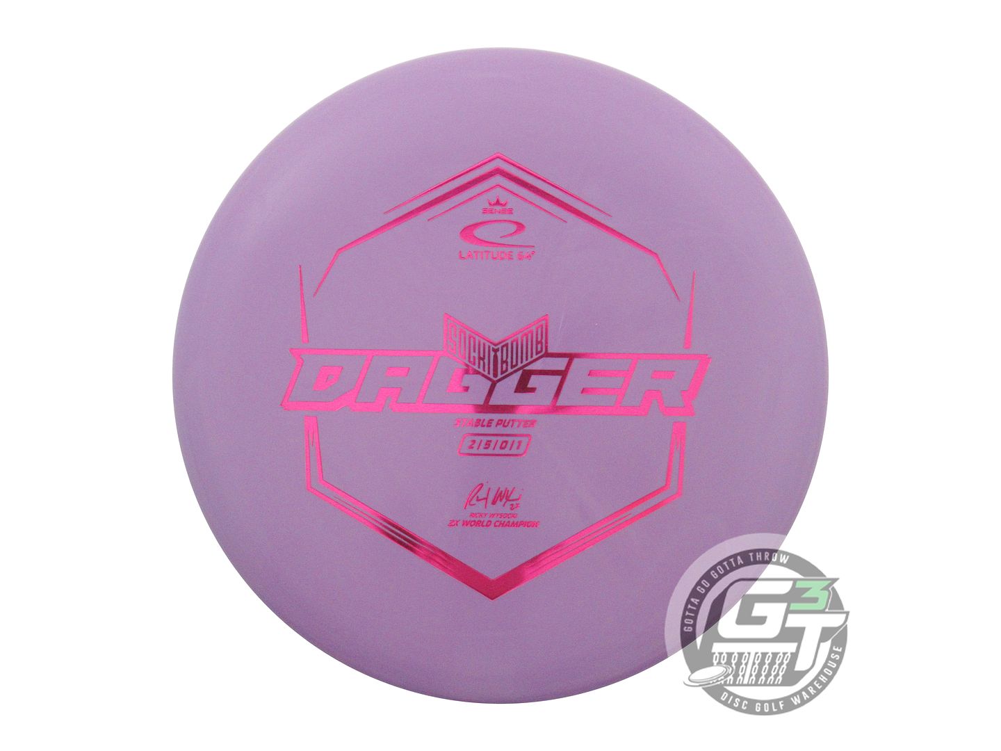 Latitude 64 Limited Edition Ricky Wysocki Sockibomb Royal Sense Dagger Putter Golf Disc (Individually Listed)