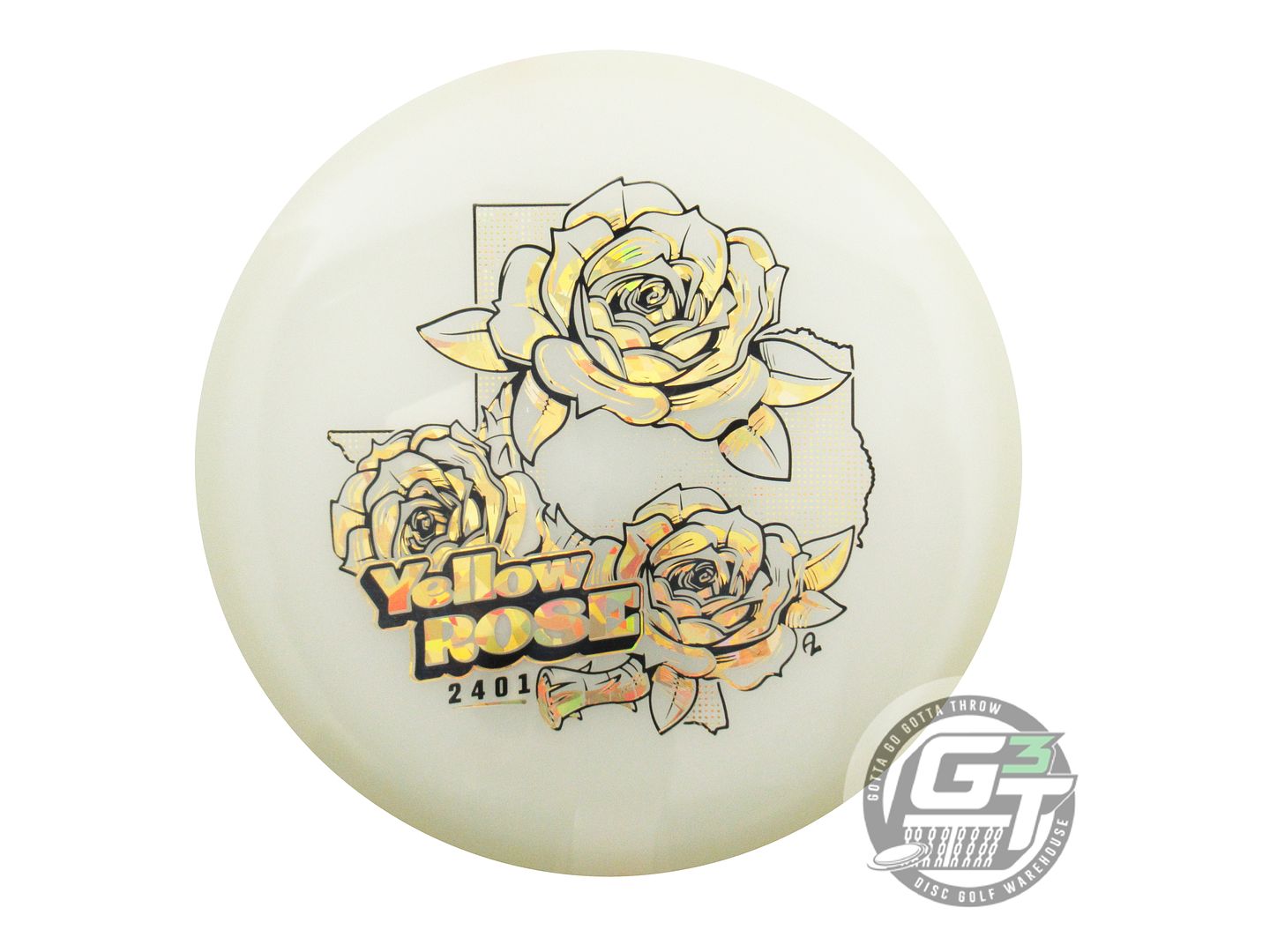 Lone Star Artist Series Glow Bravo Yellow Rose Putter Golf Disc (Individually Listed)