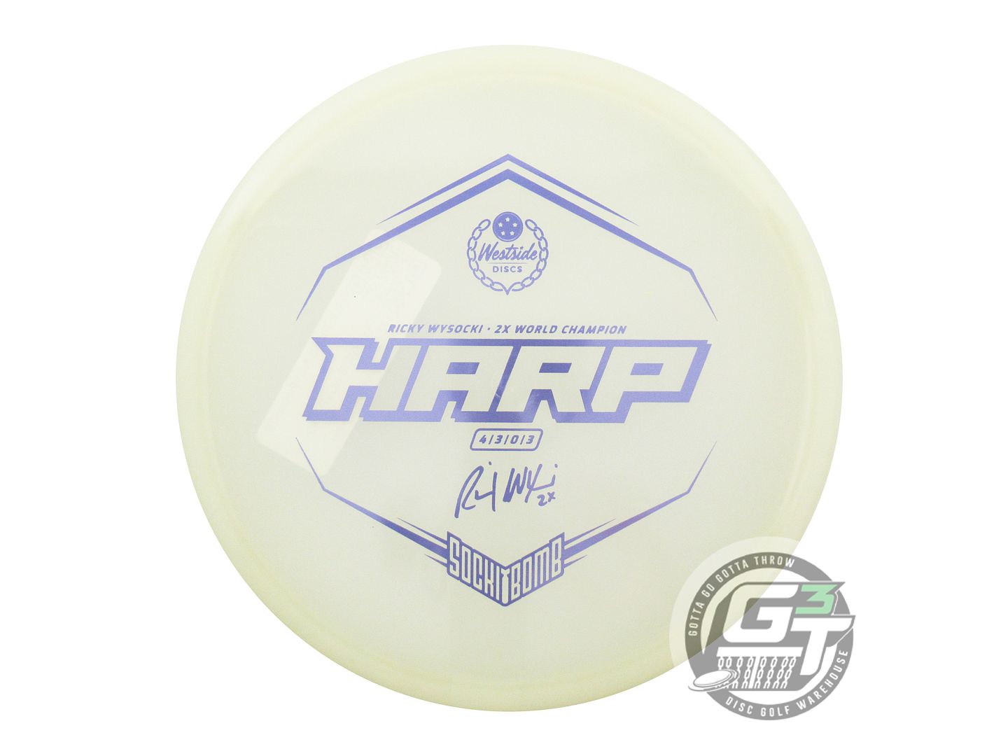 Westside Limited Edition Ricky Wysocki Sockibomb Moonshine Glow VIP Harp Putter Golf Disc (Individually Listed)