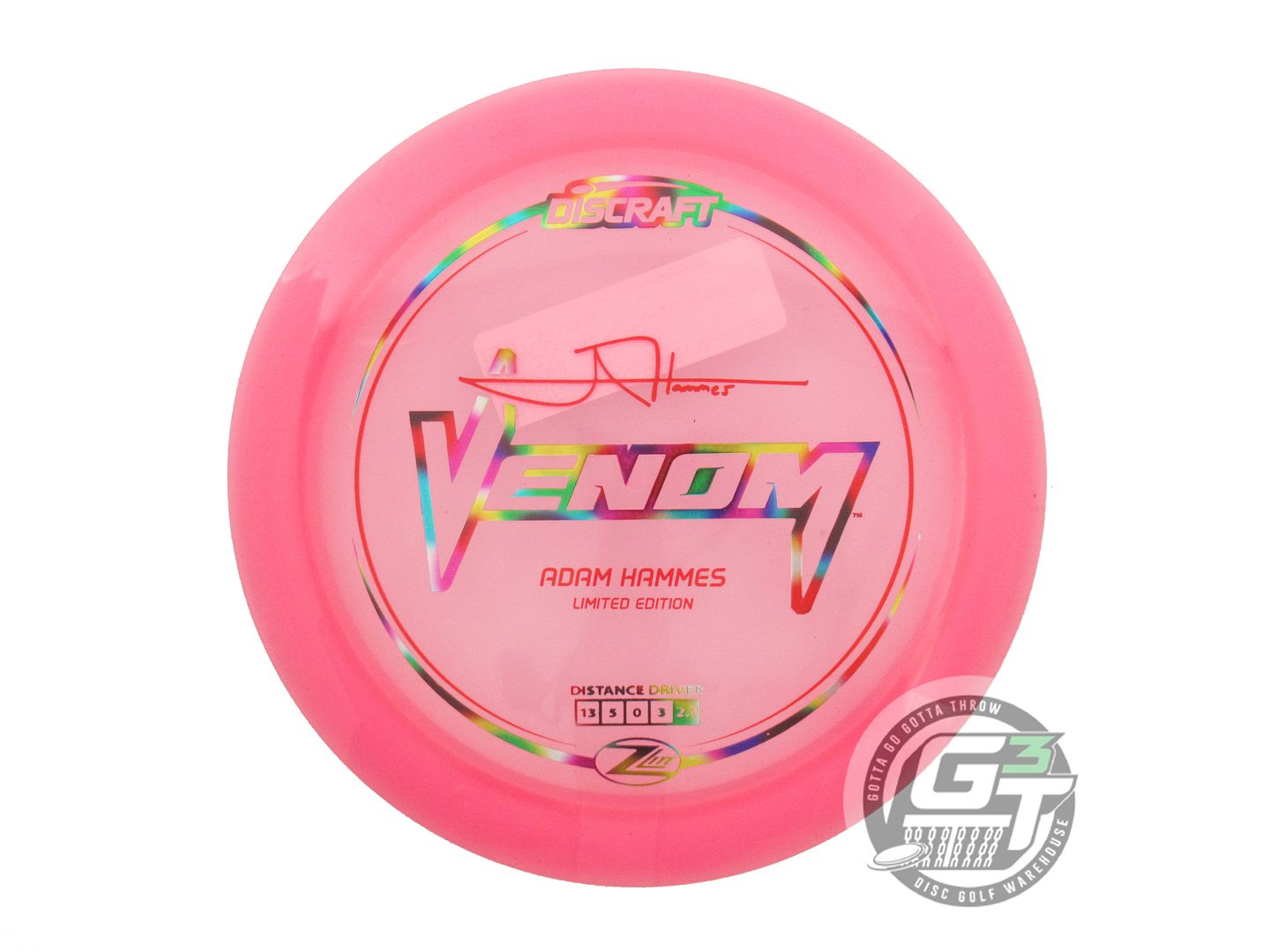 Discraft Limited Edition 2024 Elite Team Adam Hammes Z Lite Venom Distance Driver Golf Disc (Individually Listed)