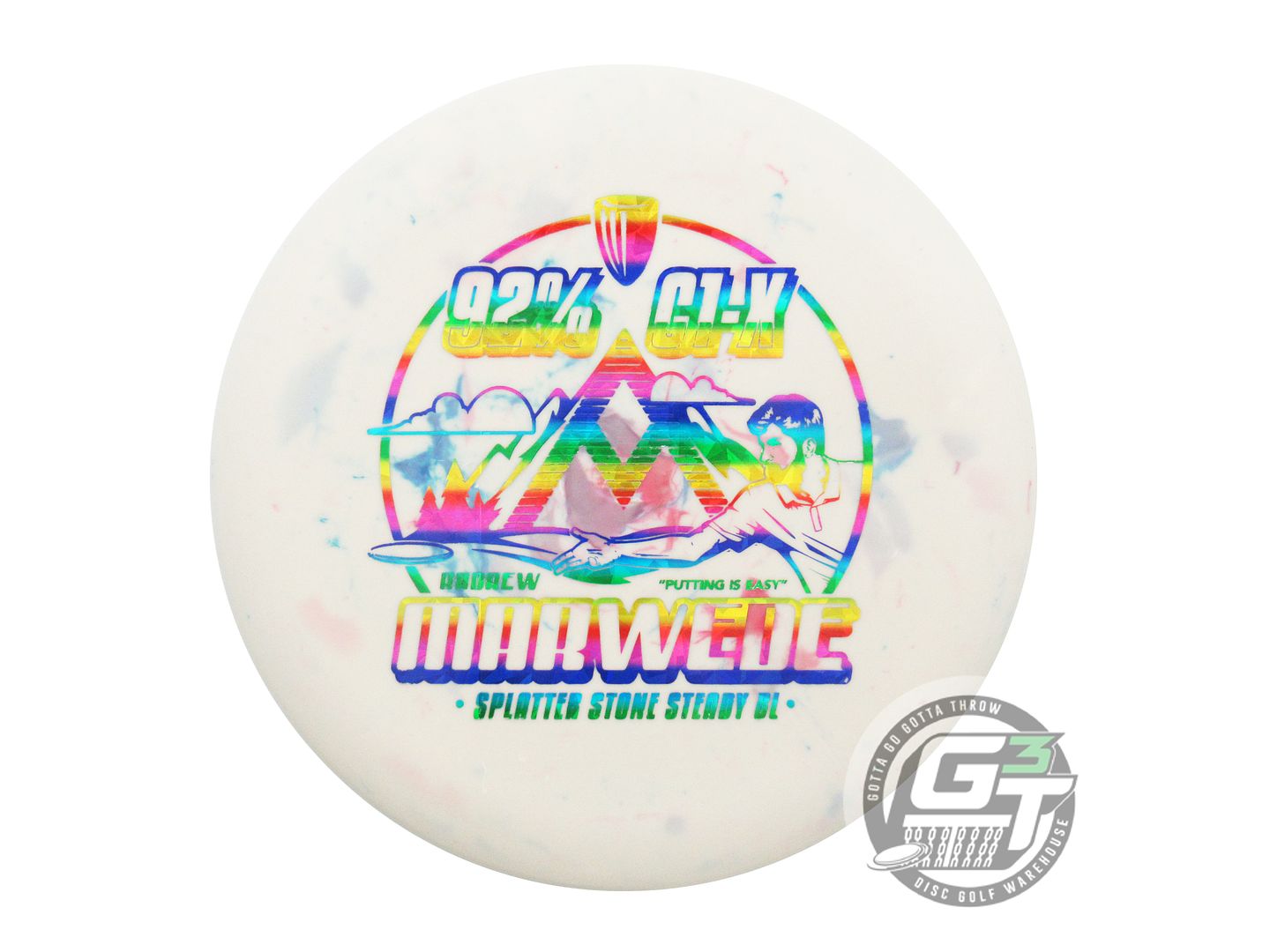 DGA Limited Edition Andrew Marwede DGPT C1-X Splatter Stone Line Steady BL Putter Golf Disc (Individually Listed)