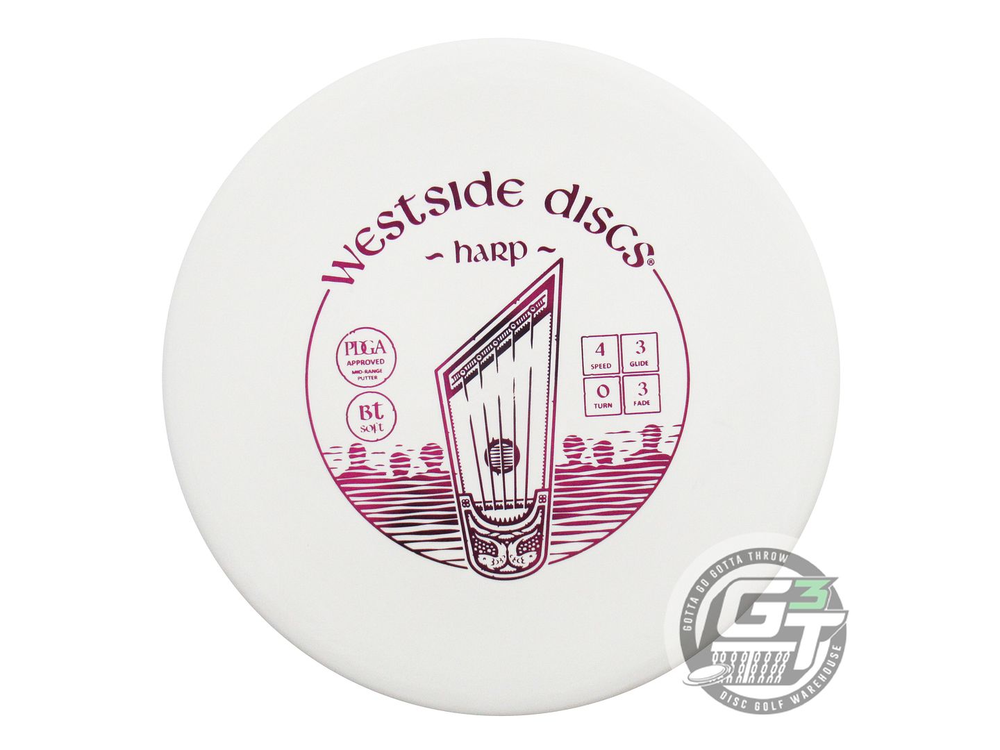 Westside BT Soft Harp Putter Golf Disc (Individually Listed)