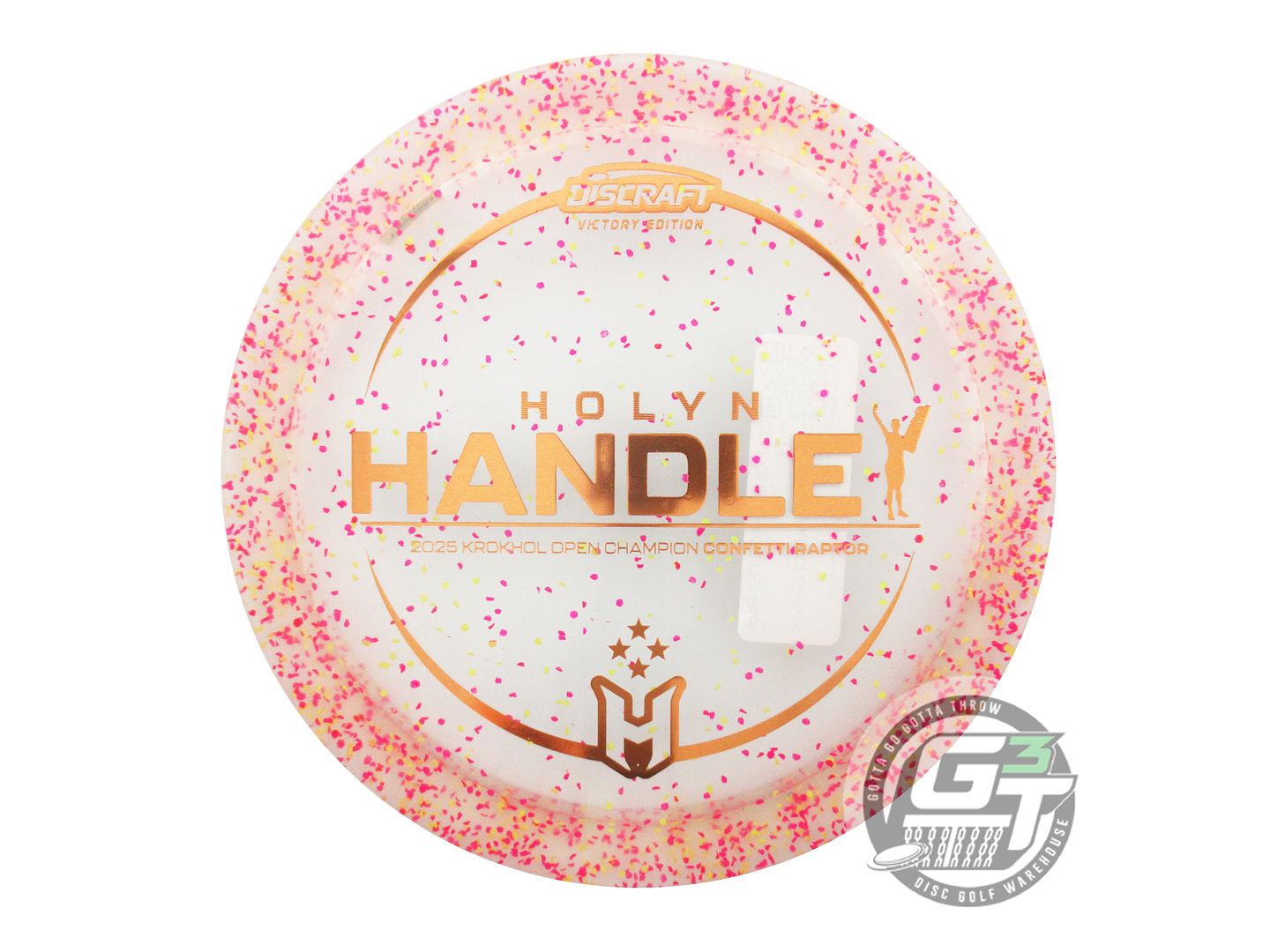 Discraft Limited Edition Victory Edition 2025 Krokhol Open Champion Holyn Handley Confetti Elite Z Raptor Distance Driver Golf Disc (Individually Listed)