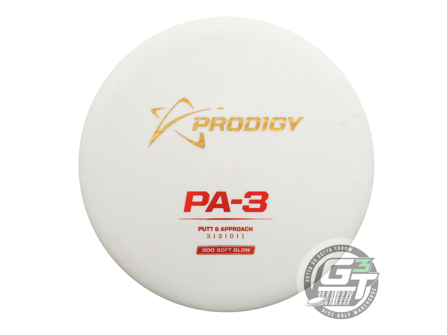 Prodigy 300 Soft Glow Series PA3 Putter Golf Disc (Individually Listed)