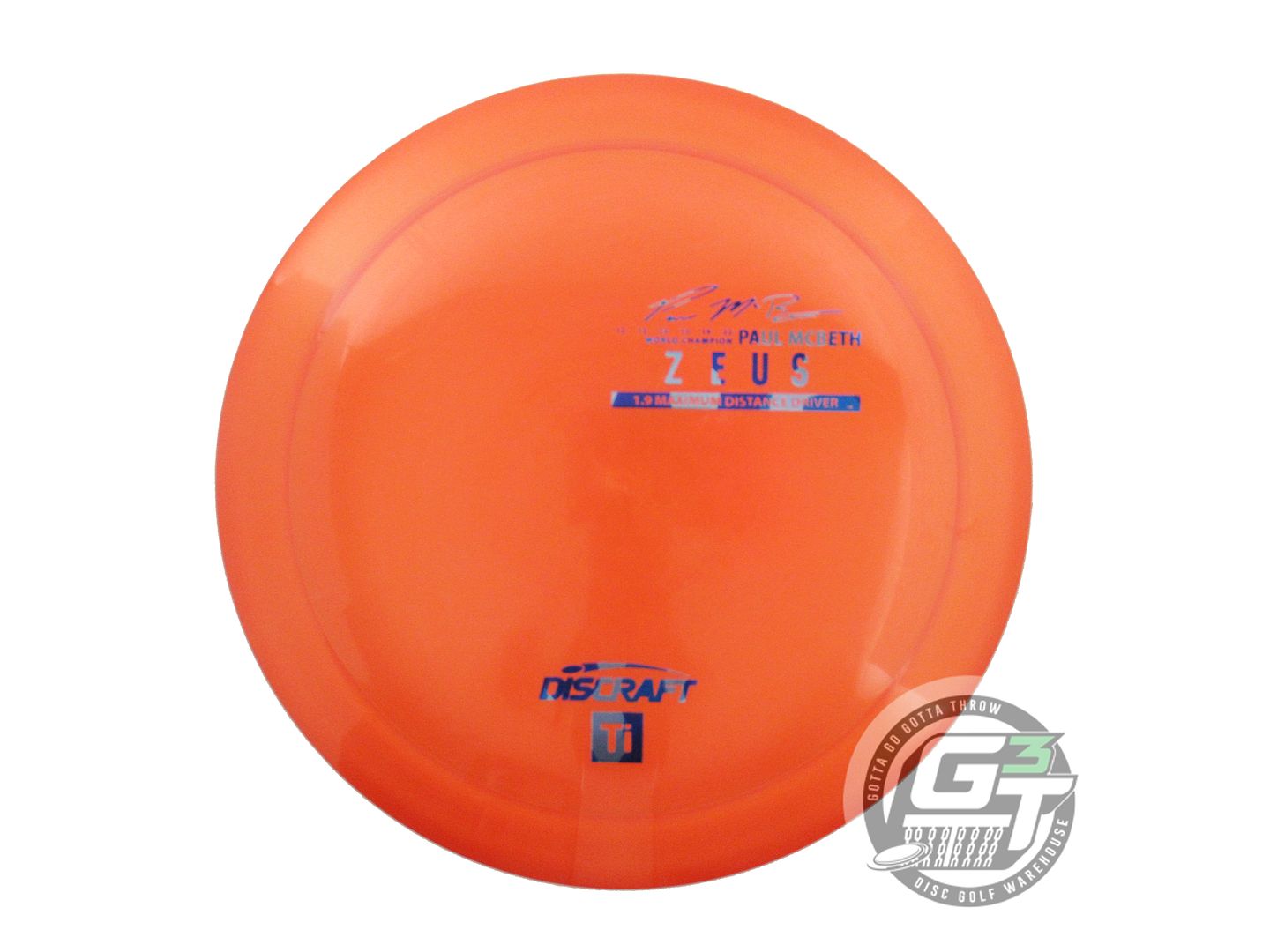 Discraft Limited Edition 2024 Elite Team Paul McBeth Titanium Zeus Distance Driver Golf Disc (Individually Listed)