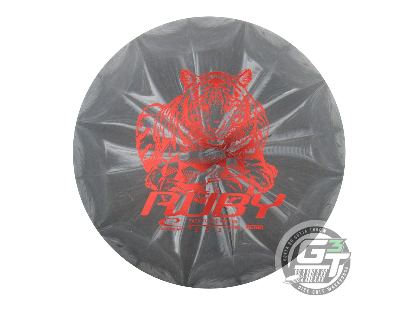 Latitude 64 Retro Burst Ruby Putter Golf Disc (Individually Listed)