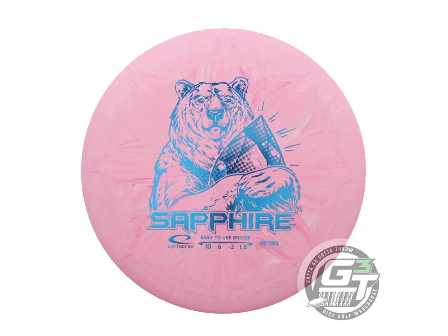 Latitude 64 Retro Burst Sapphire Distance Driver Golf Disc (Individually Listed)