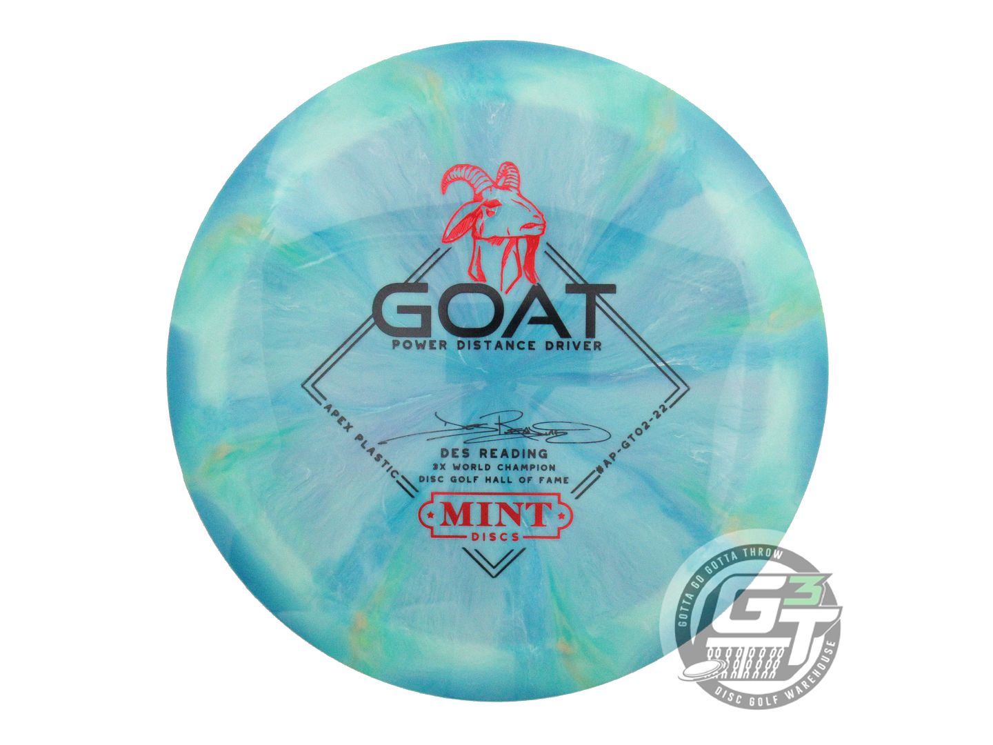 Mint Discs Swirly Apex Goat [Des Reading 3X] Distance Driver Golf Disc (Individually Listed)