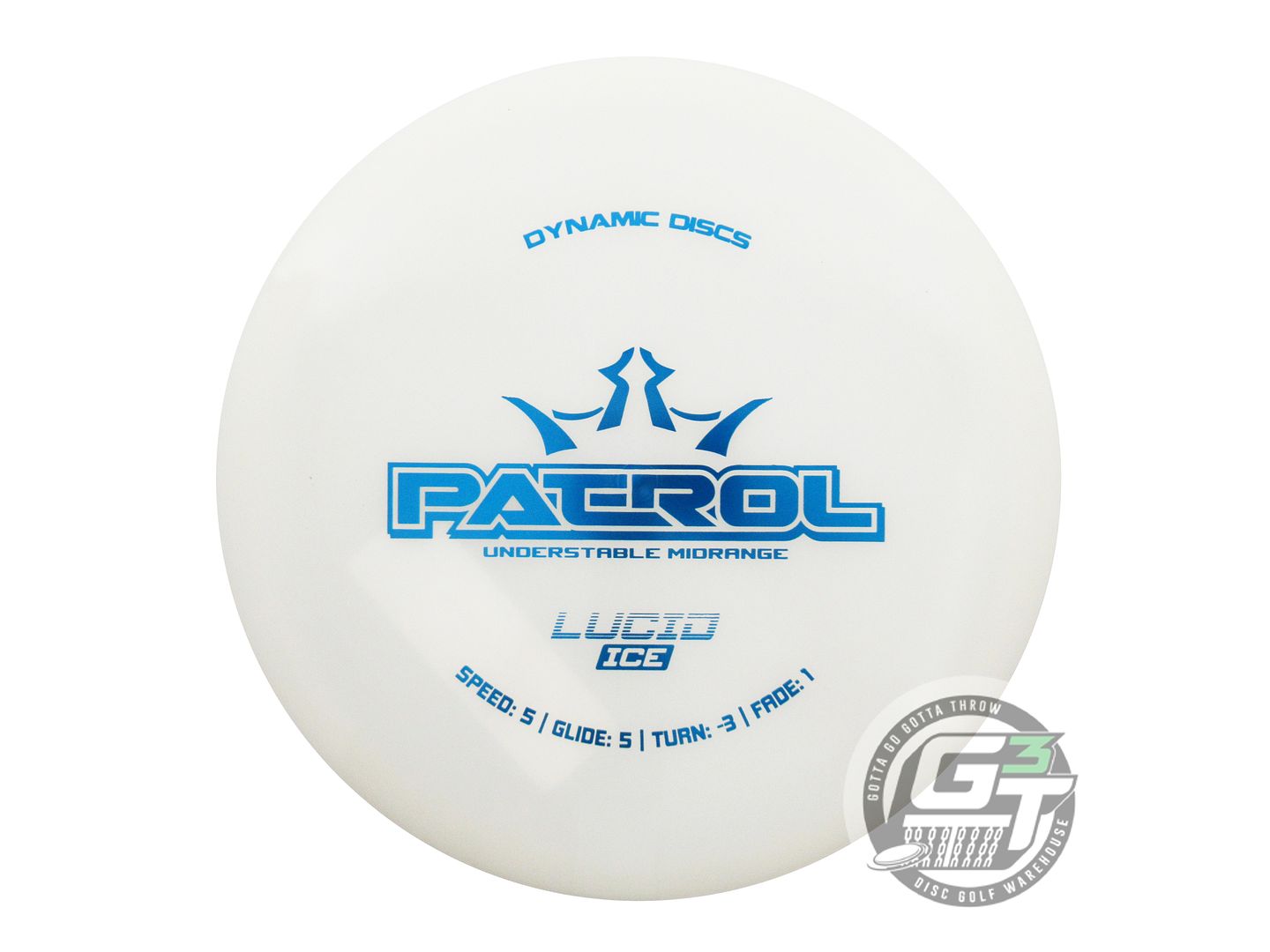 Dynamic Discs Lucid Ice Patrol Midrange Golf Disc (Individually Listed)