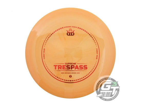 Dynamic Discs First Run Supreme Trespass Distance Driver Golf Disc (Individually Listed)