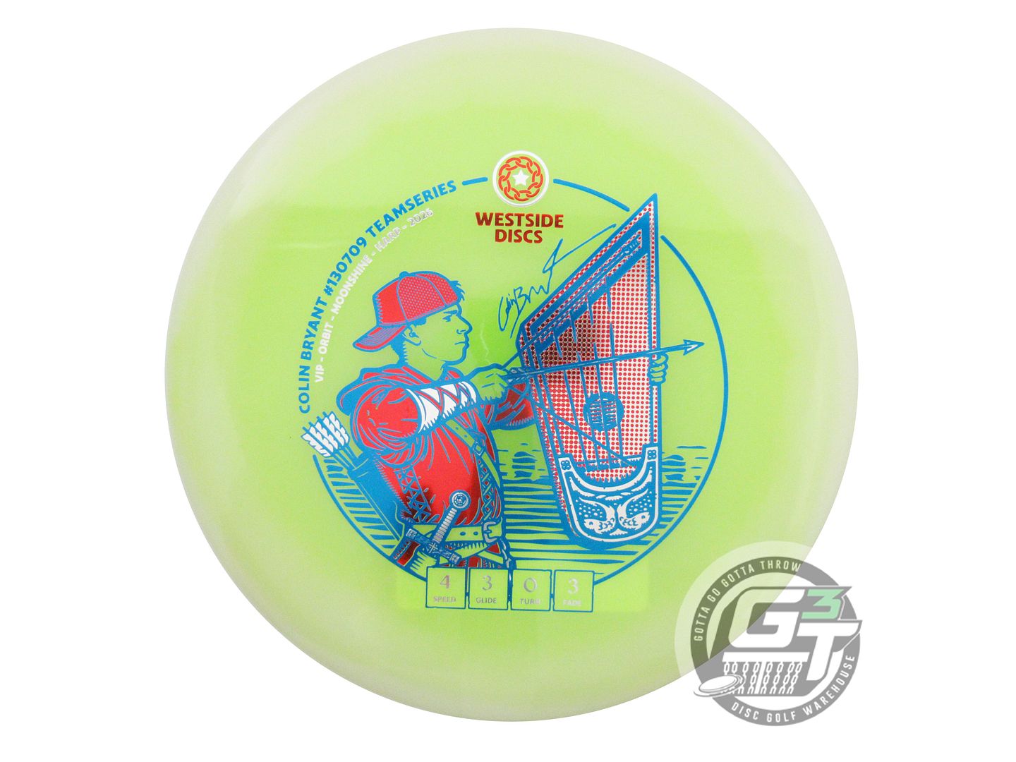 Westside Limited Edition 2026 Team Series Colin Bryant Moonshine Glow VIP Orbit Harp Putter Golf Disc (Individually Listed)