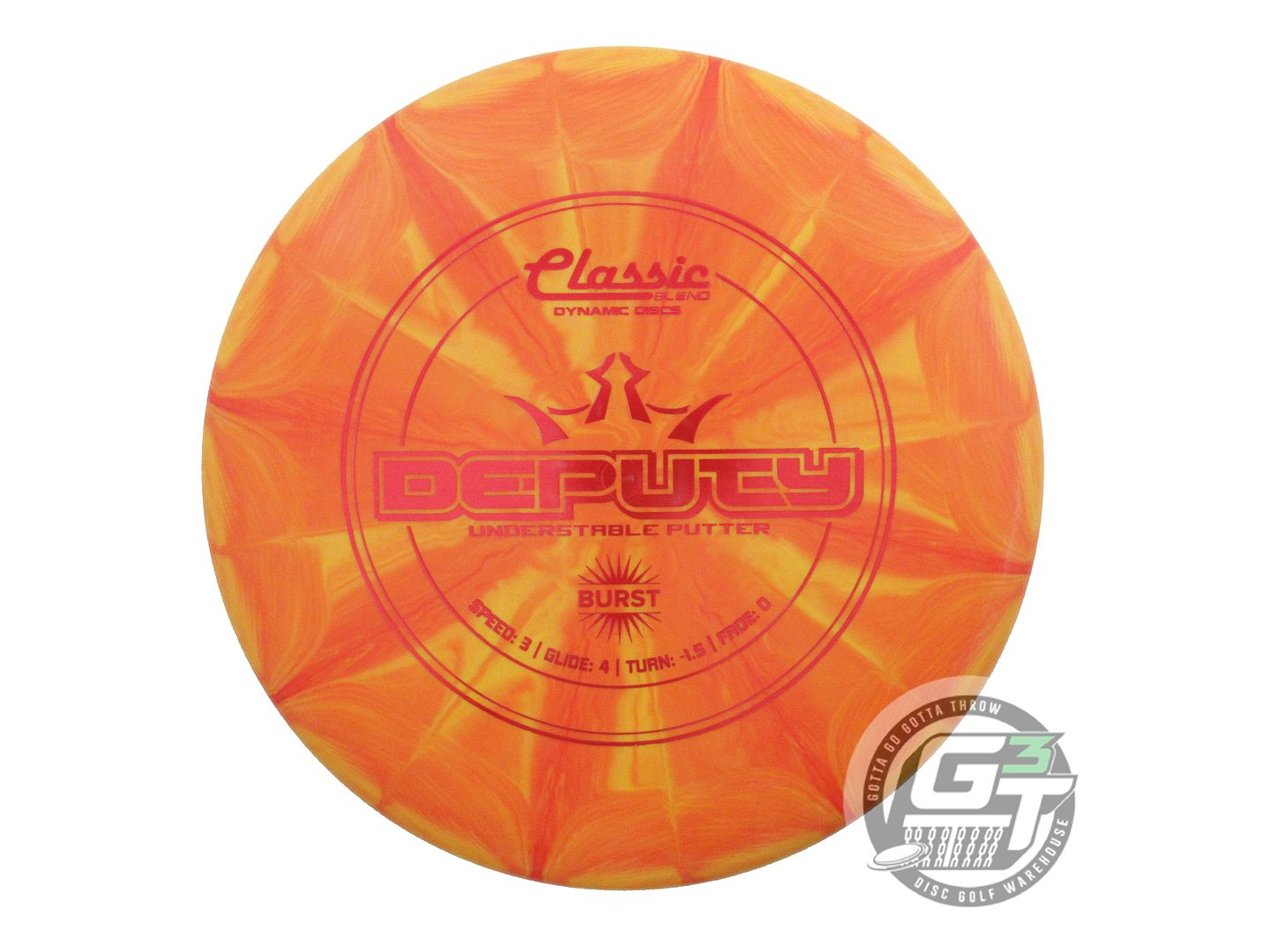 Dynamic Discs Classic Blend Burst Deputy Putter Golf Disc (Individually Listed)