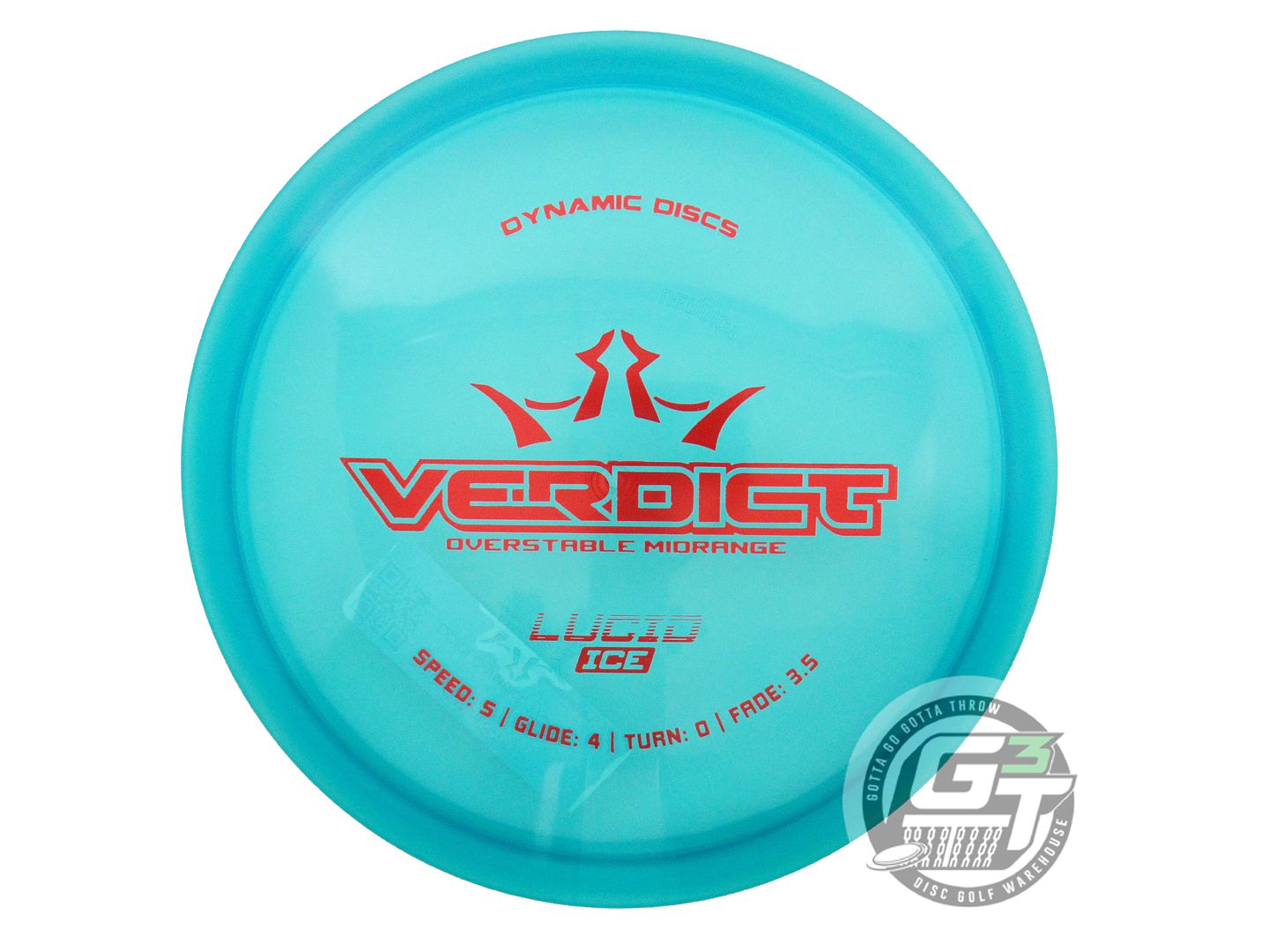 Dynamic Discs Lucid Ice Verdict Midrange Golf Disc (Individually Listed)