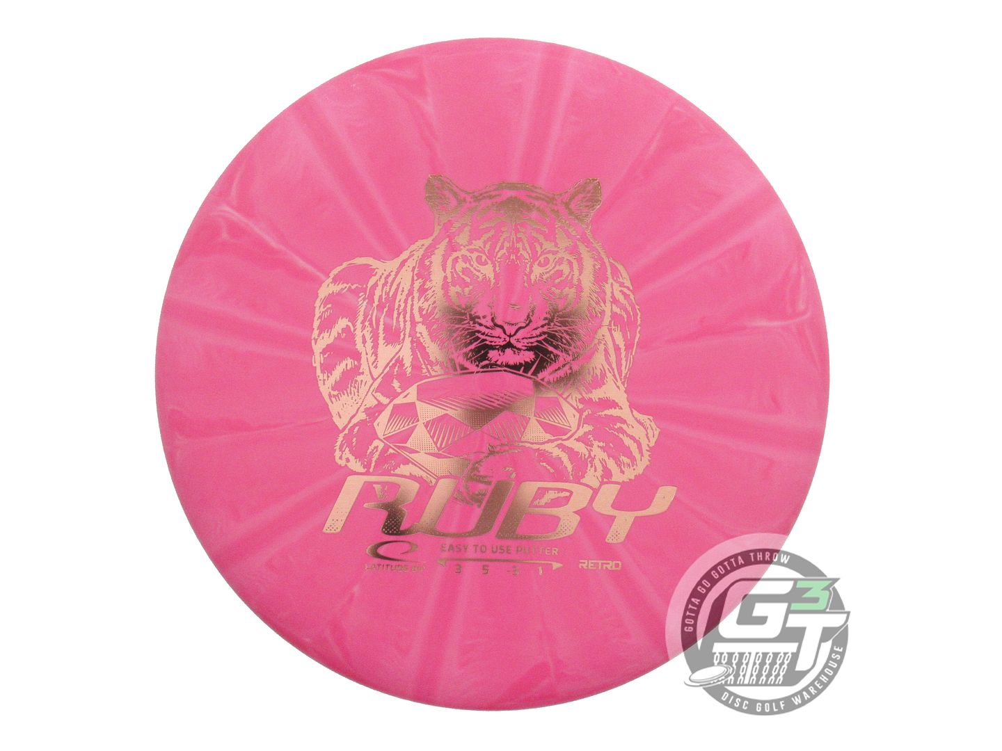 Latitude 64 Retro Burst Ruby Putter Golf Disc (Individually Listed)