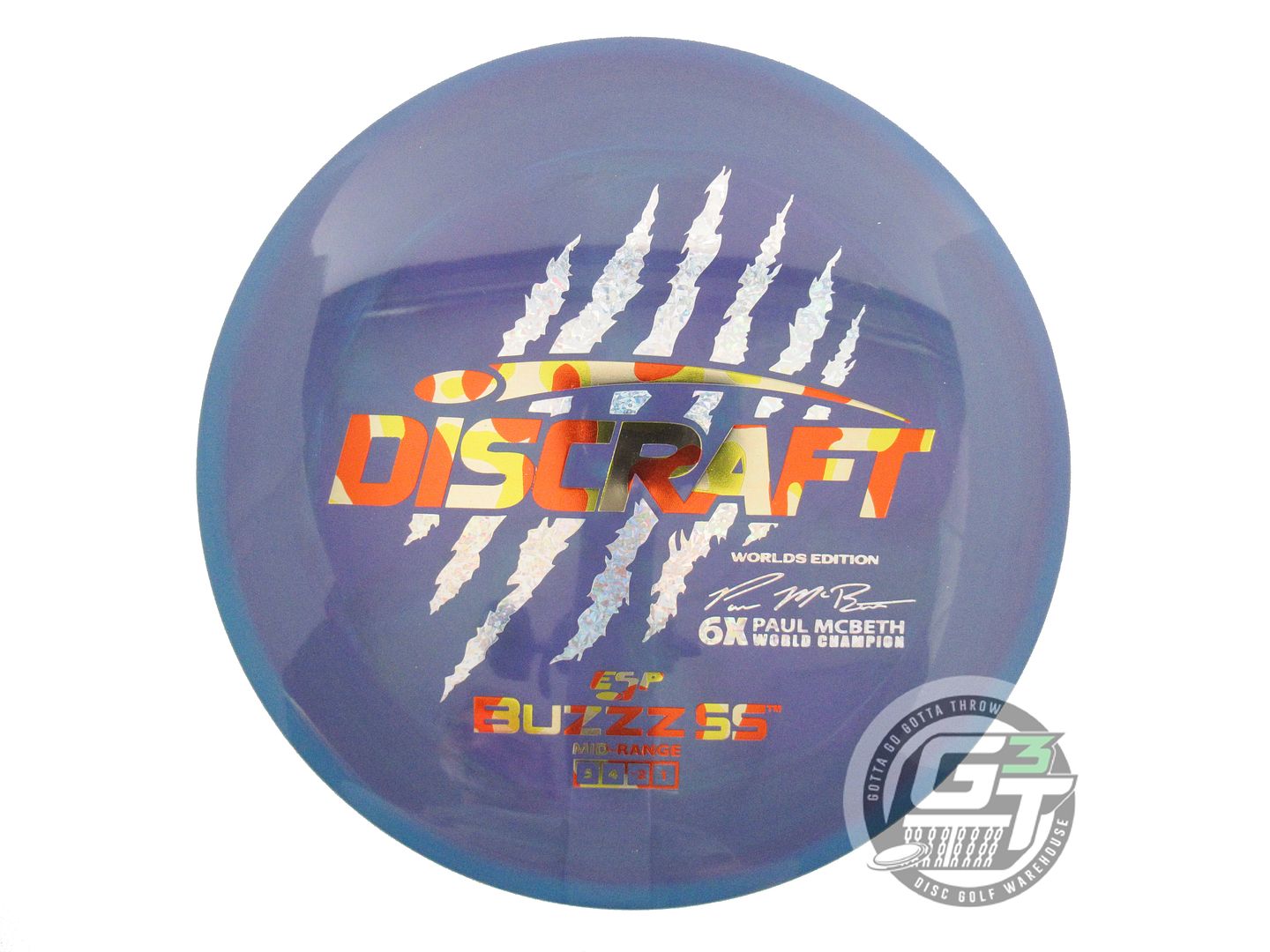 Discraft Limited Edition 2026 PDGA World Championship Paul McBeth 6-Claw ESP Buzzz SS Midrange Golf Disc (Individually Listed)