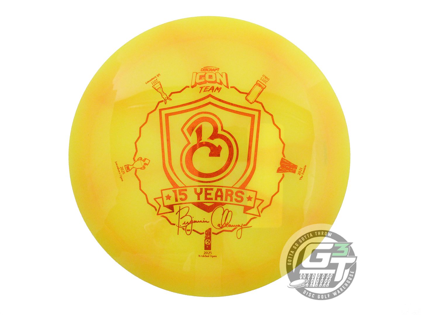 Discraft Limited Edition 2026 Icon Team Ben Callaway Swirl Elite Z Undertaker Distance Driver Golf Disc (Individually Listed)