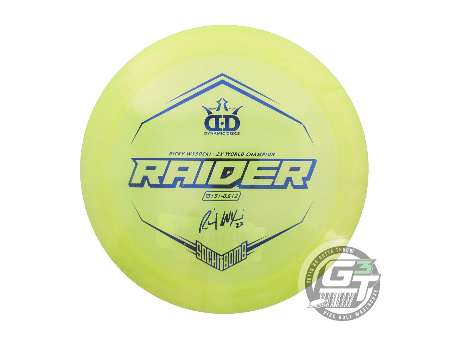 Dynamic Discs Limited Edition Ricky Wysocki Sockibomb Glimmer Lucid Ice Raider Distance Driver Golf Disc (Individually Listed)