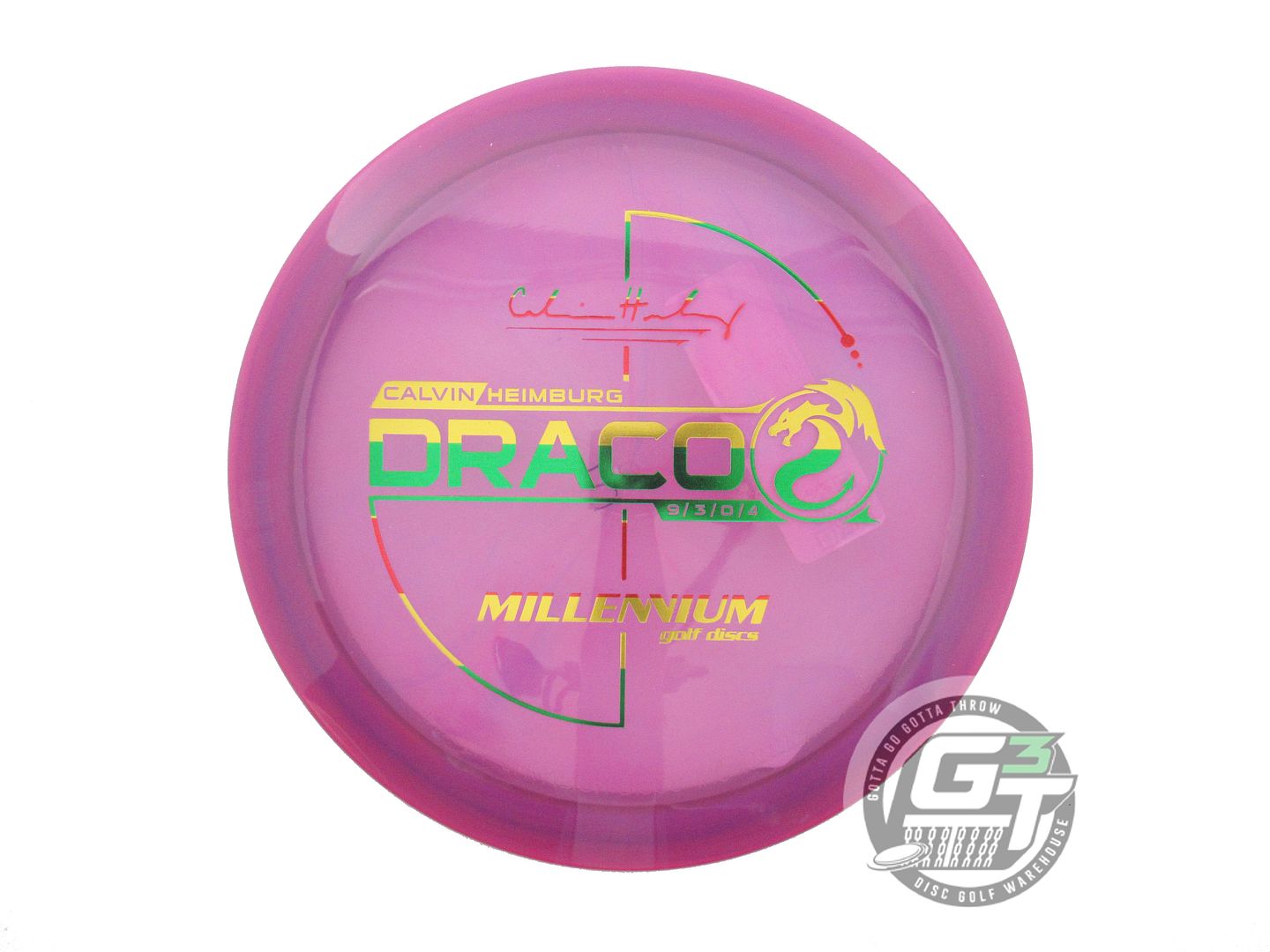 Millennium Calvin Heimburg Signature Flat Top Quantum Draco Distance Driver Golf Disc (Individually Listed)