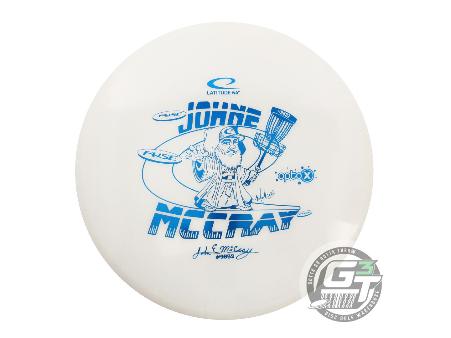 Latitude 64 Limited Edition 2024 Team Series JohnE McCray Glimmer Opto-X Fuse Midrange Golf Disc (Individually Listed)