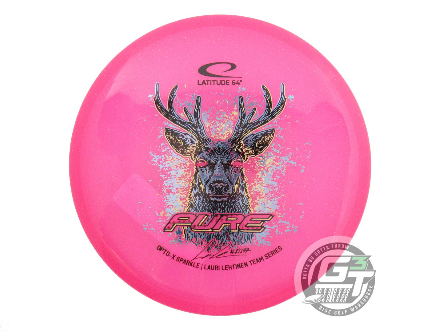 Latitude 64 Limited Edition 2026 Team Series Lauri Lehtinen Opto-X Sparkle Pure Putter Golf Disc (Individually Listed)