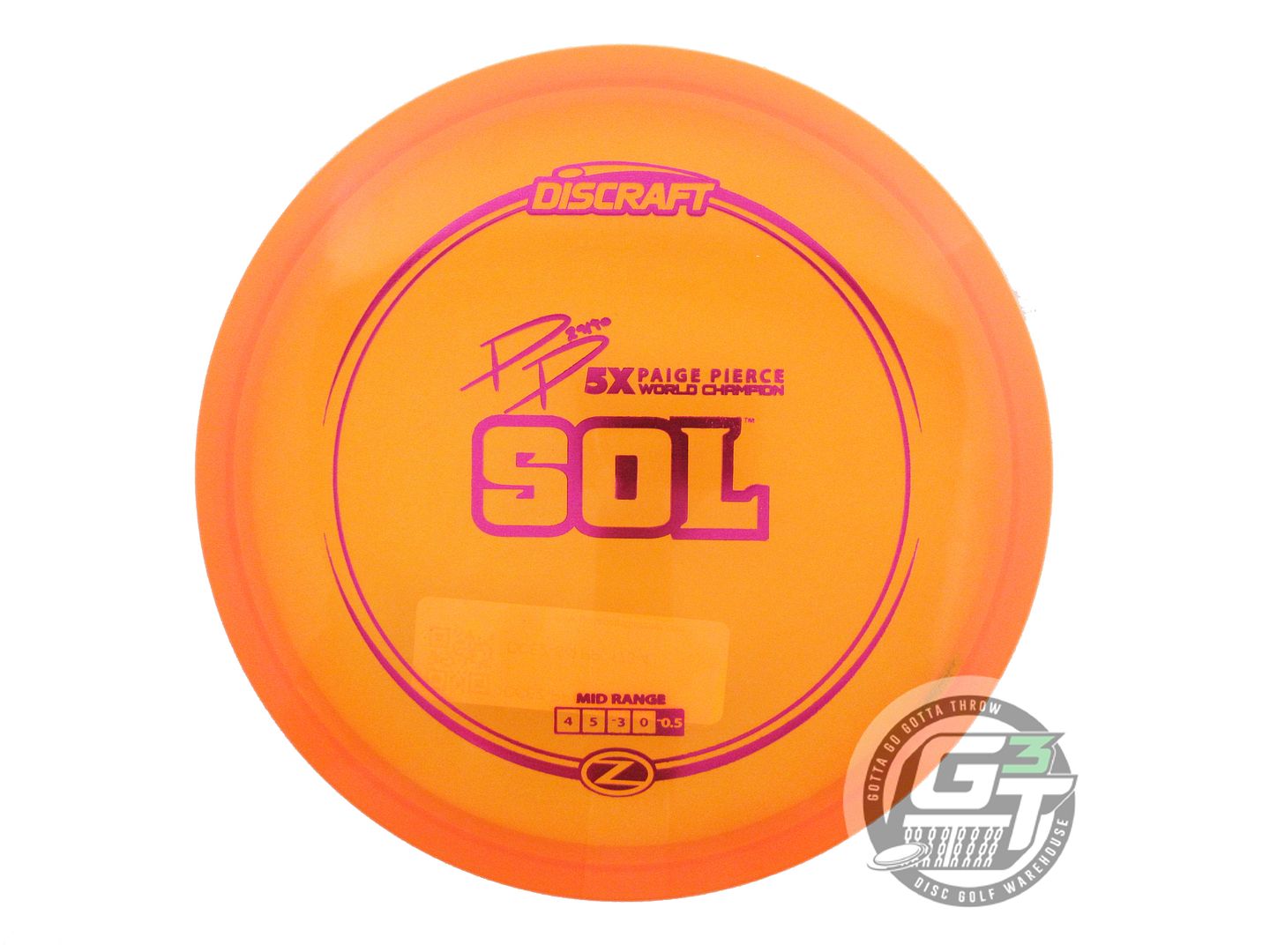 Discraft Elite Z Sol [Paige Pierce 5X] Midrange Golf Disc (Individually Listed)
