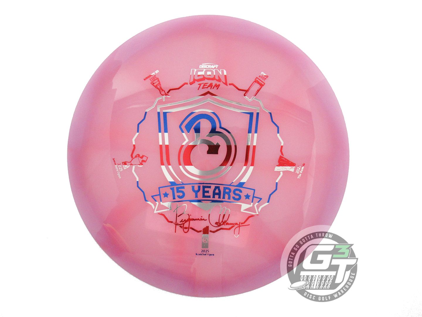 Discraft Limited Edition 2026 Icon Team Ben Callaway Swirl Elite Z Undertaker Distance Driver Golf Disc (Individually Listed)