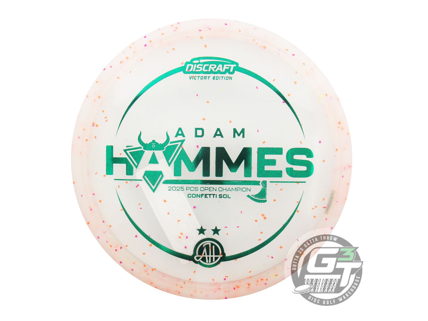 Discraft Limited Edition Victory Edition 2025 PCS Open Champion Adam Hammes Confetti Elite Z Sol Midrange Golf Disc (Individually Listed)