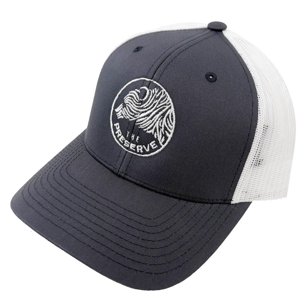 Minnesota Preserve Black Bear Logo Snapback Sport-Tek Mesh Trucker Disc Golf Hat