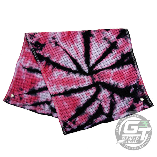 Team Grundy Tye Dye Customs Waffle Weave Disc Golf Towel