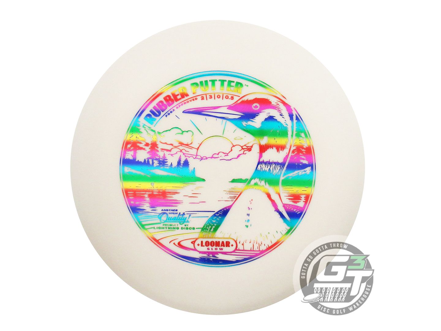 Lightning Loonar Glow Rubber Putter Golf Disc (Individually Listed)