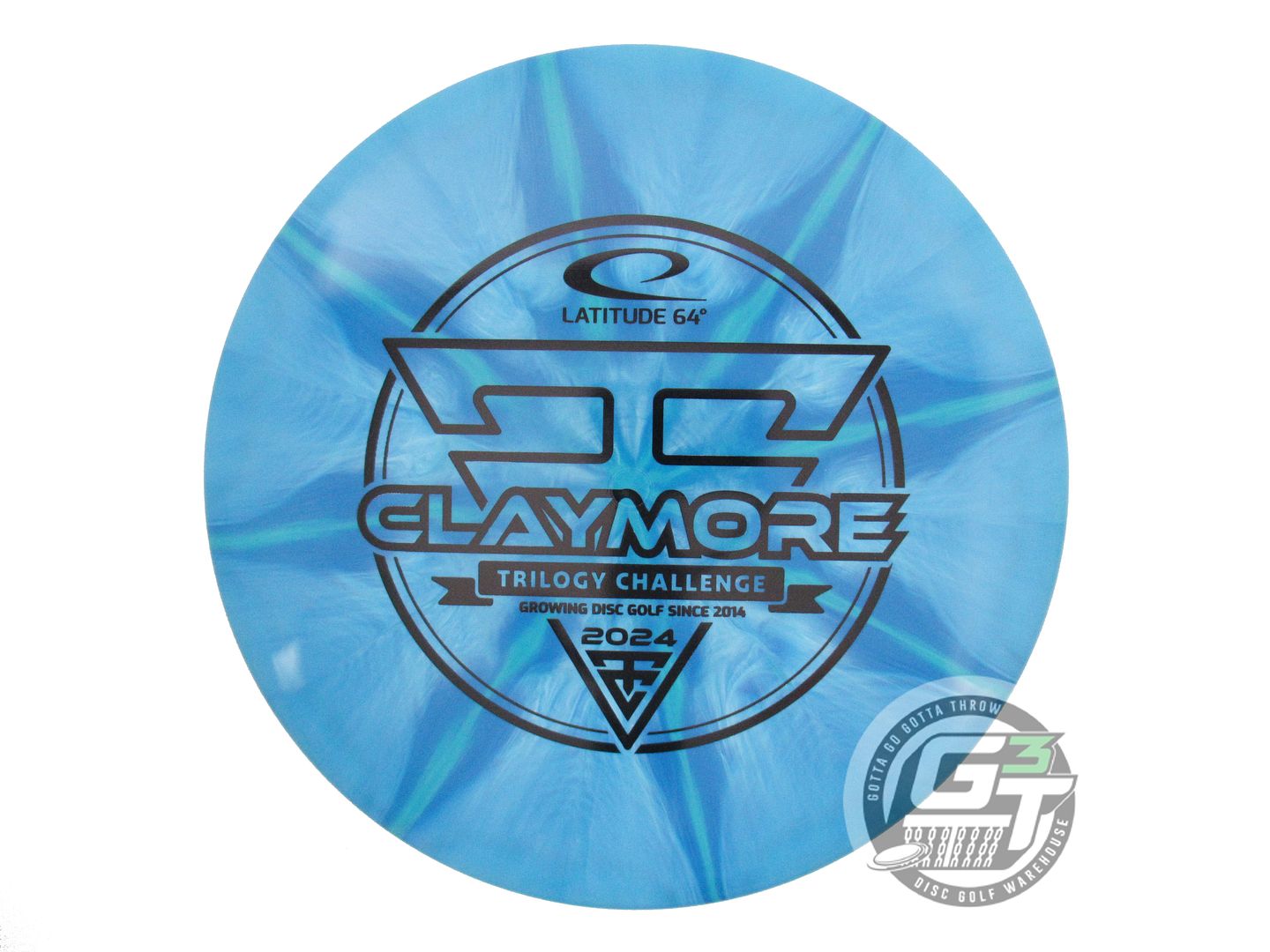 Latitude 64 Limited Edition 2024 Trilogy Challenge Gold Ice Burst Claymore Midrange Golf Disc (Individually Listed)