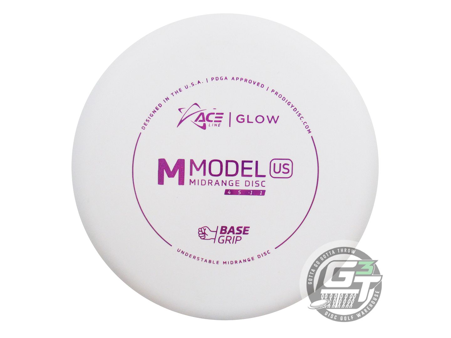 Prodigy Ace Line Glow Base Grip M Model US Golf Disc (Individually Listed)